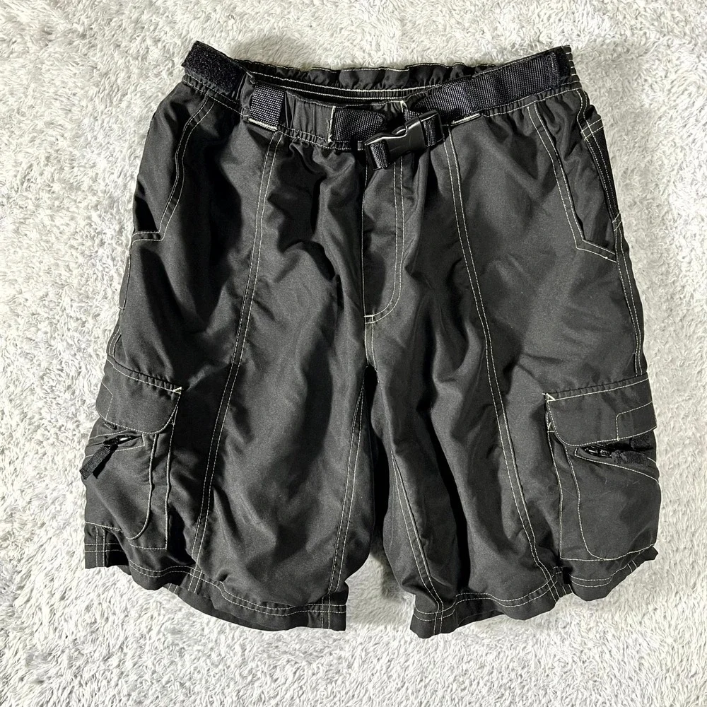 HOSS Technical Gear Cycling Shorts Men Medium Black Padded Chamois Liner Pockets